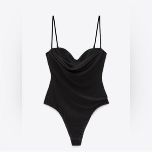 Zara black bodysuit NWT small